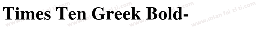 Times Ten Greek Bold字体转换